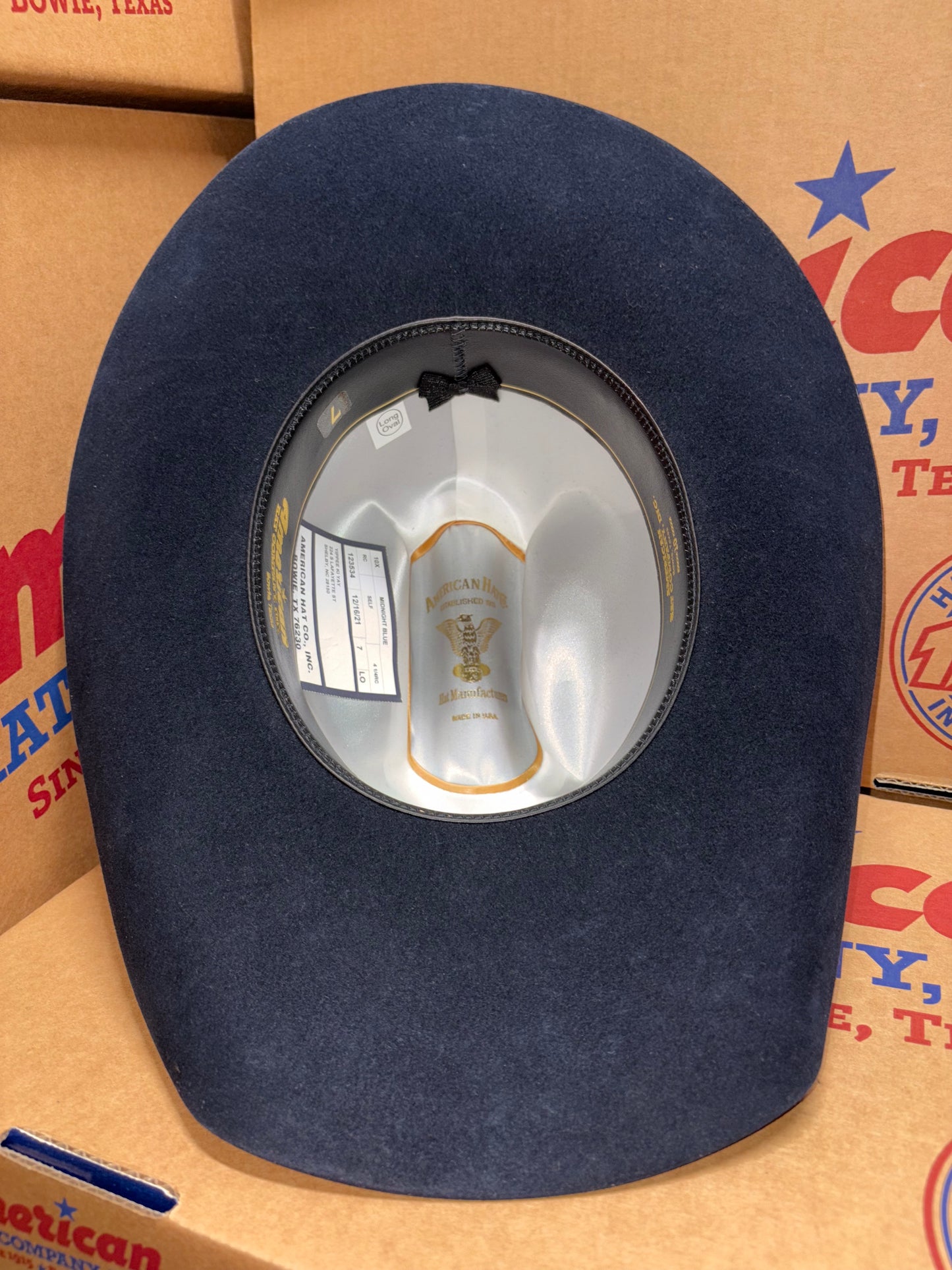 American Hat Company Beaver Felt 10X Midnight Blue Hat