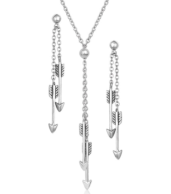 Montana Silversmiths Doubling Down Arrow Jewelry Set, JS4829