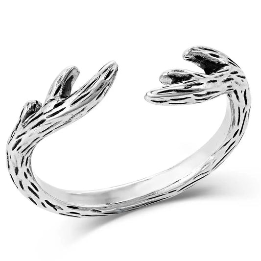 Montana Silversmiths Embrace the Wild Antler Sterling Silver Ring KTRG5654 ADJUSTABLE