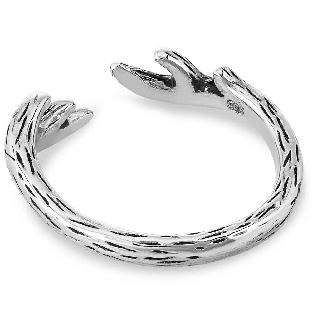 Montana Silversmiths Embrace the Wild Antler Sterling Silver Ring KTRG5654 ADJUSTABLE