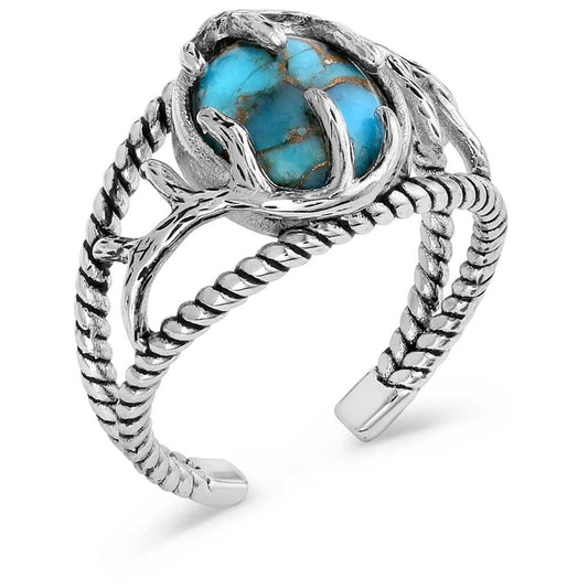 Montana Silversmiths Sterling Silver Turquoise Embrace Open Ring