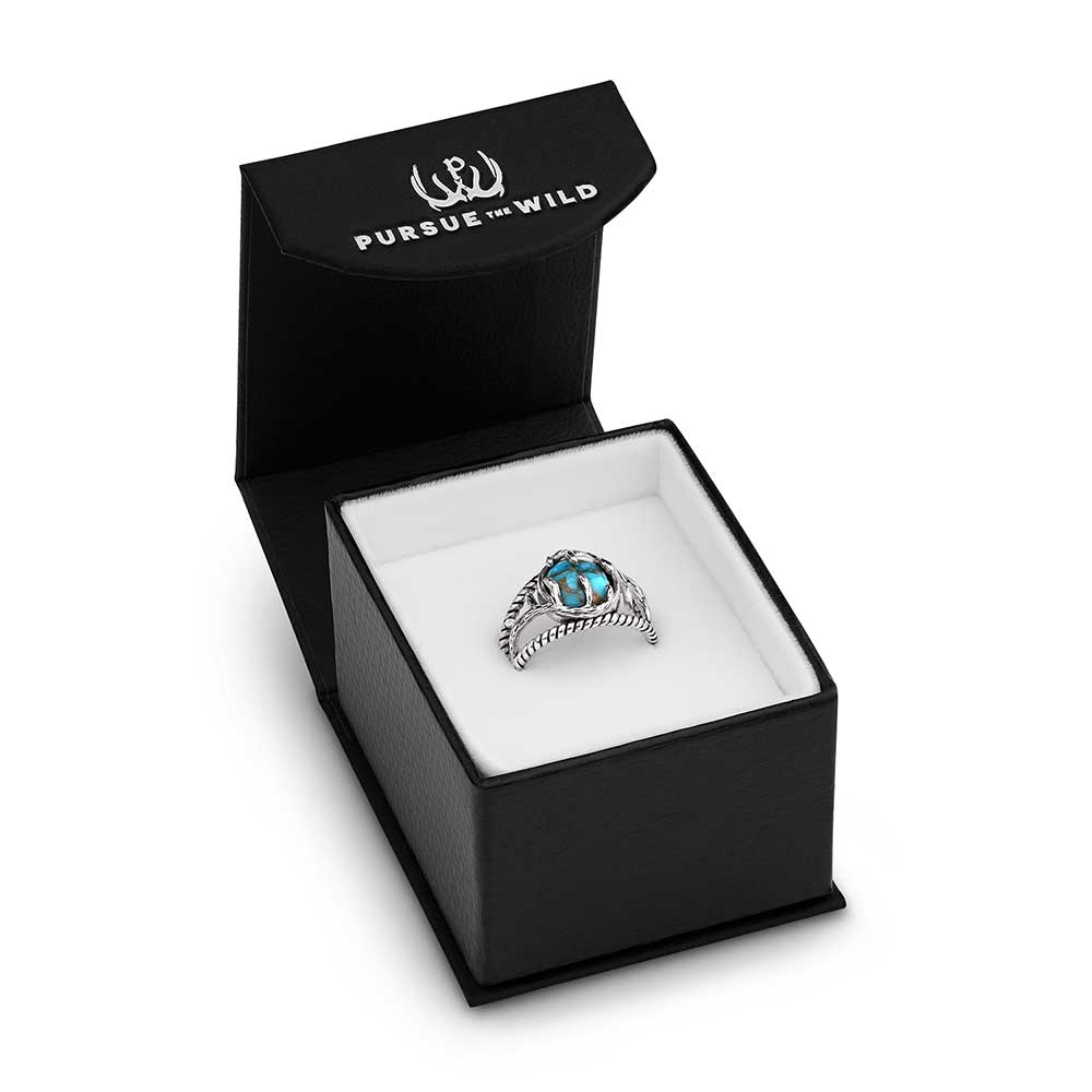 Montana Silversmiths Sterling Silver Turquoise Embrace Open Ring