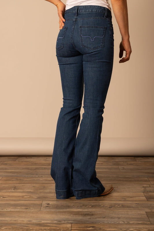 Kimes Ranch Jeans Women's ORIGINAL MID RISE Dark Indigo Lola Trouser