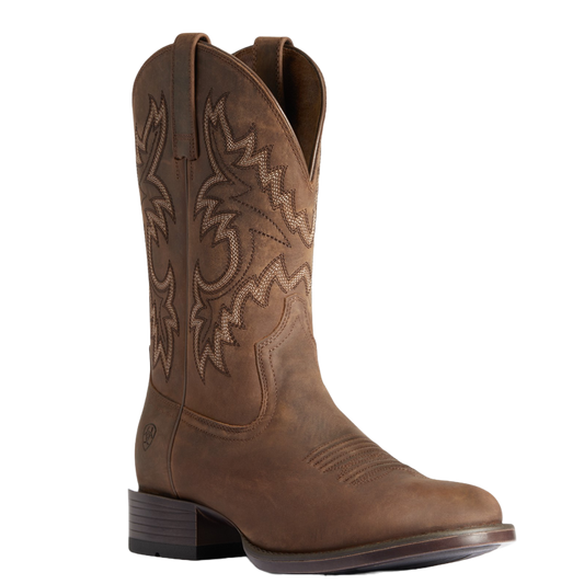 Men's Stockman Ultra Talon Tan Roper Toe Leather Boots 10038367