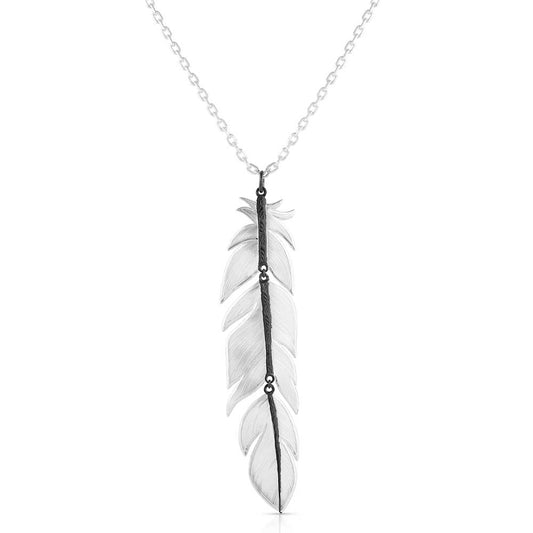 Montana Silversmiths Midnight Magic Feather Necklace NC19488BK
