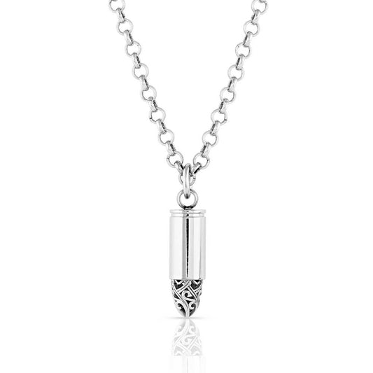 One Filigree Shot Bullet Necklace