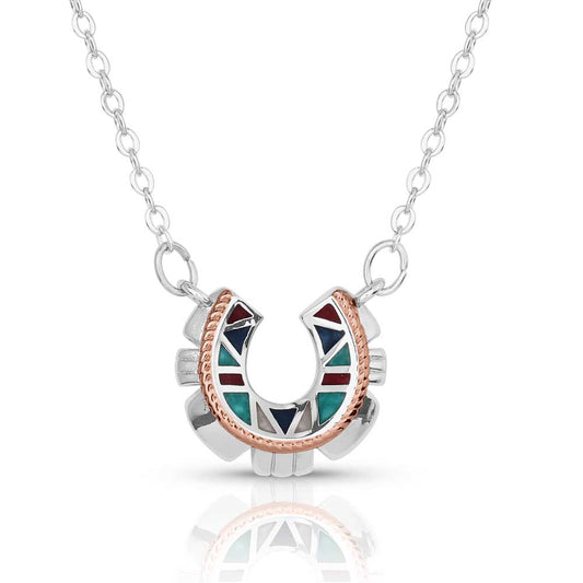 Montana Silversmiths Western Mosaic Horseshoe Necklace NC5687 Make a Set!