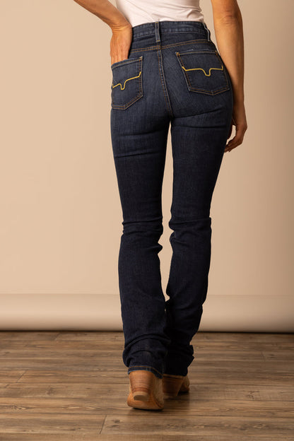 Kimes Ranch Jeans High-Rise Fitted Slim Boot-cut AMAZING Original Blue SARAH
