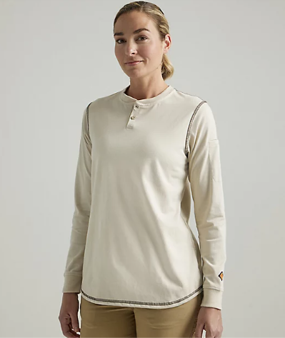 Wrangler Women's FR Flame Resistant Long Sleeve Henley