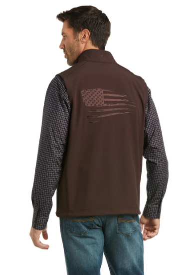 Men's Logo 2.0 Patriot SoftShell Vest (CoffeeBean)