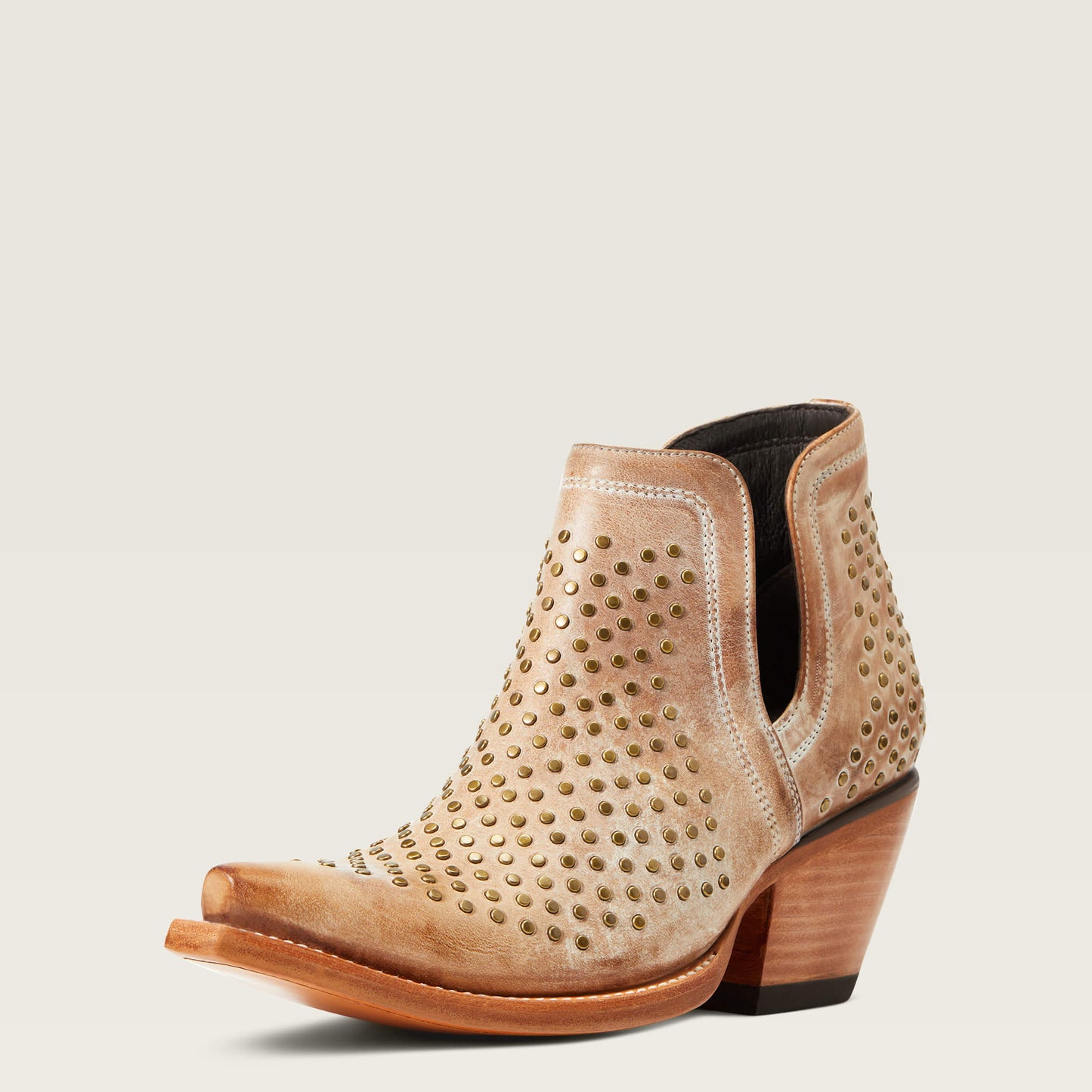 Ariat Dixon Old West Tan Leather Studded Boot 10038382