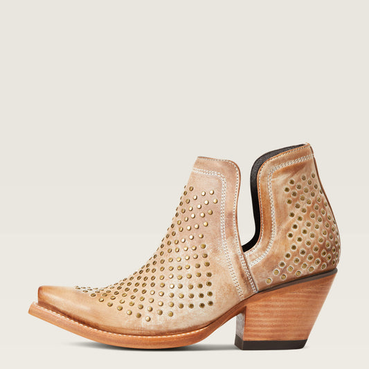 Ariat Dixon Old West Tan Leather Studded Boot 10038382