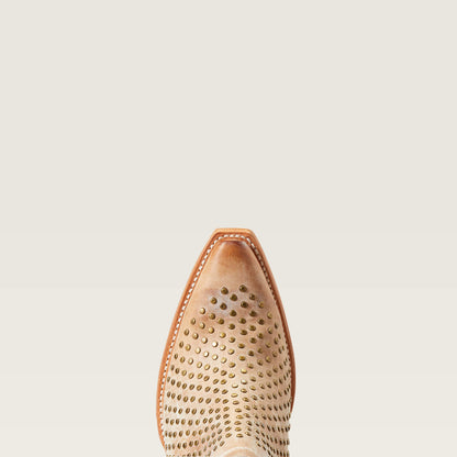Ariat Dixon Old West Tan Leather Studded Boot 10038382