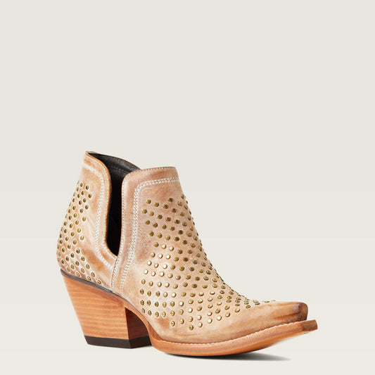 Ariat Dixon Old West Tan Leather Studded Boot 10038382