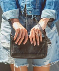 Templeton II - Black Grey Rustic - Wallet Crossbody Clutch
