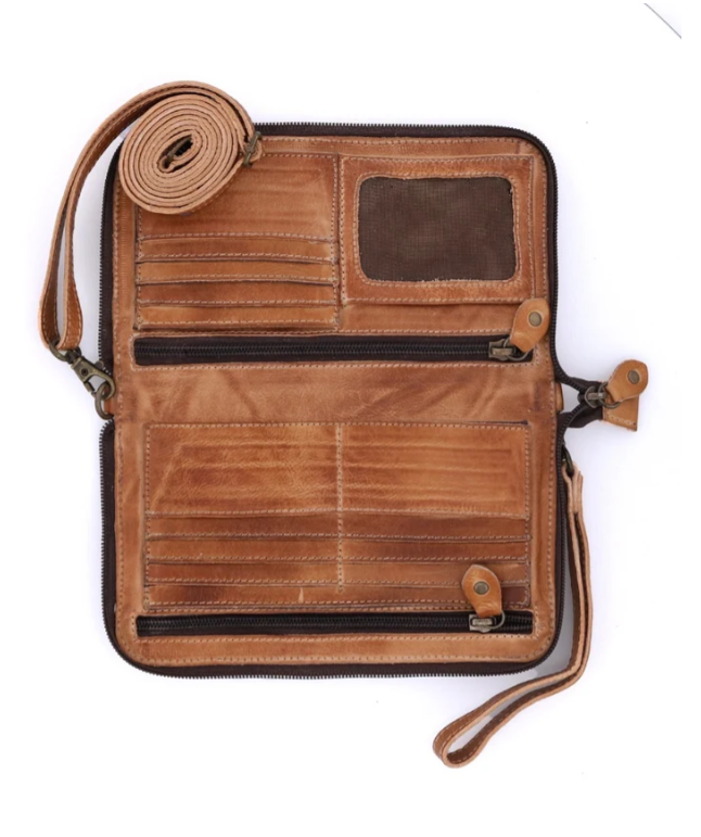 Templeton II - Tan Rustic - Wallet Crossbody Clutch