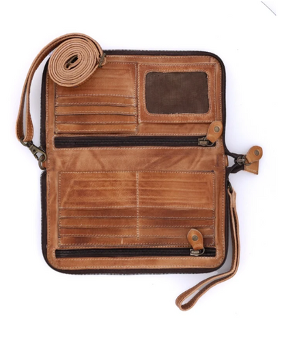 Templeton II - Tan Rustic - Wallet Crossbody Clutch