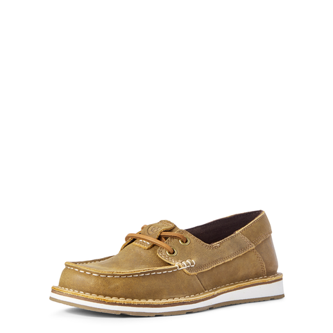 Woman's Ariat Cruiser Castaway Brown Bomber Boat Shoe