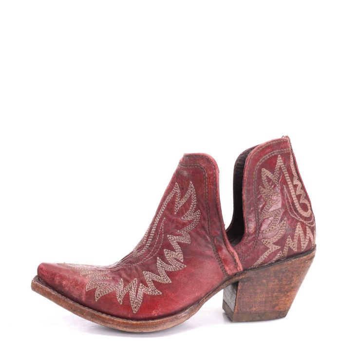Ariat Rare Dixon Weathered Red Distressed Leather Bootie 10038343