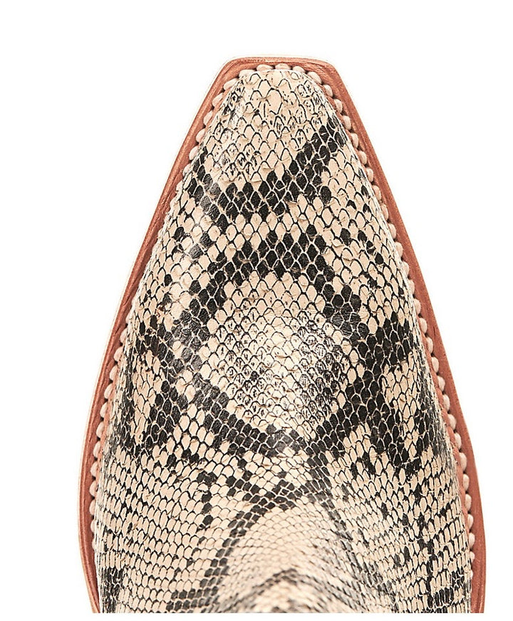 Ariat Leather Distressed Black White Snake Dixon Bootie