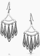 MONTANA SILVERSMITHS WOMEN'S HAMMERED CHANDELIER EARRINGS